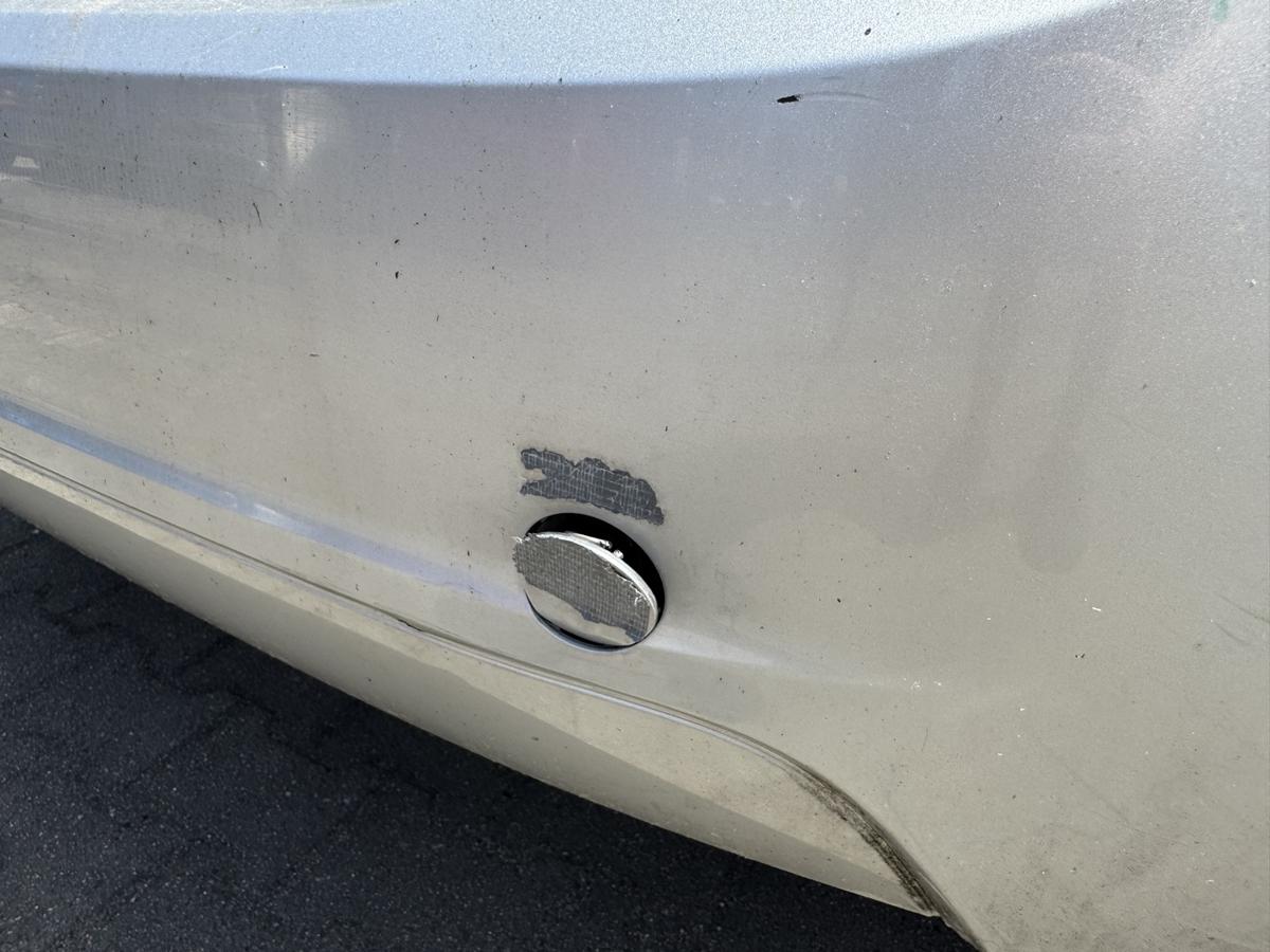 Chevrolet Aveo 2 original Sto&szlig;stange Stossf&auml;nger hinten Silber 5-T&uuml;rer Bj.2013